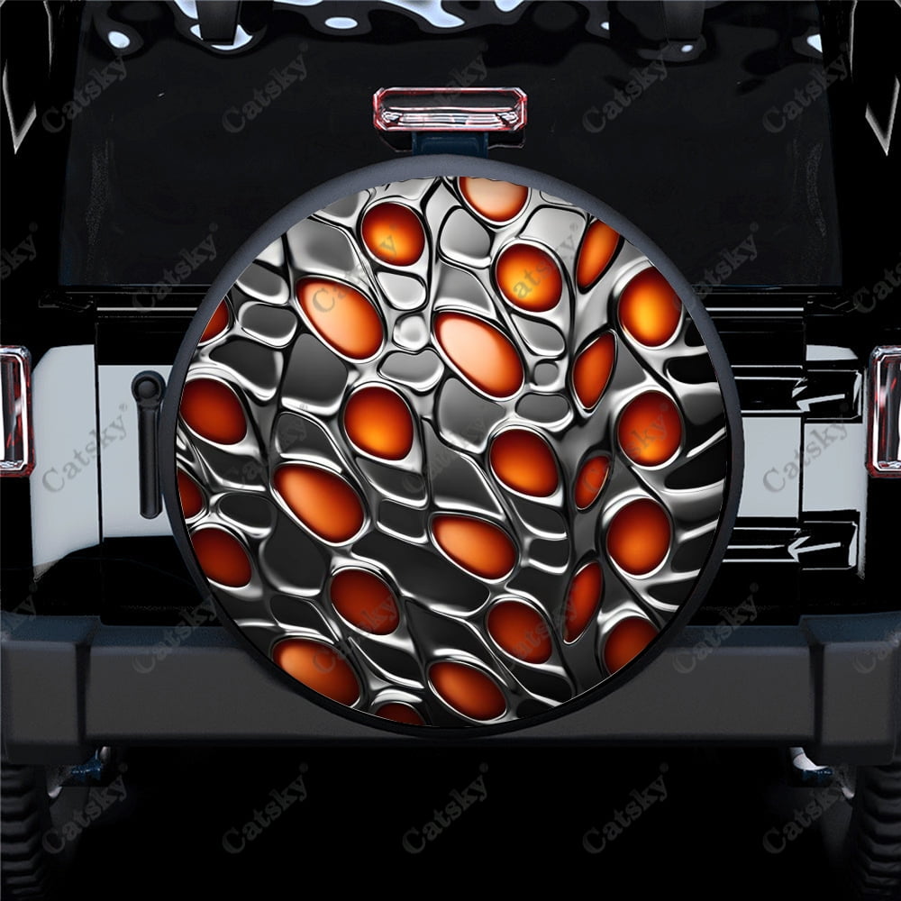 3D Shapes Polyester Universal Spare Wheel Tire Cover Custom TireCovers