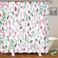 thumbnail image 1 of 3D Shower Curtain Nordic style Flowers Plant leaves Printed Waterproof Polyester Fabric Bath Curtains for Bathroom with, 1 of 5