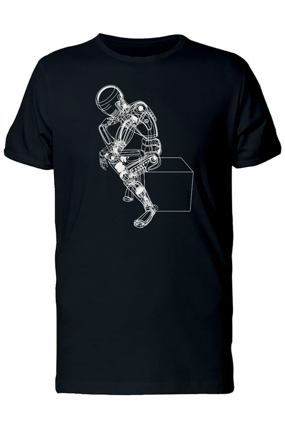 3D Silhouette Of Robot T-Shirt Men -Image by Shutterstock, Male XX-Large