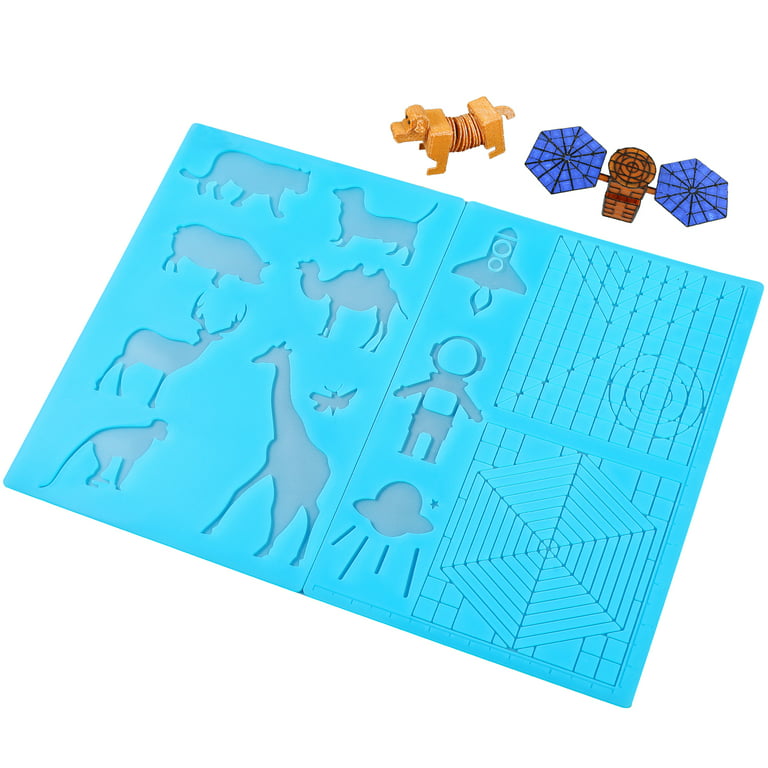 3D Silicon Pen Mat -11.8x8.2 inch with Animal Patterns for 3D