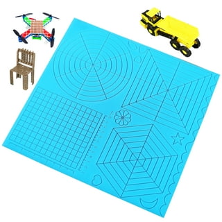 3Dmate Base - Transparent 3D Pen Mat 18 x 12 Inches with Fuse and Join Area  - Flexible Two-Sided Heat-Resistant Silicone - 3D Pen Accessories  Compatible with Stencils - STEM Activity for
