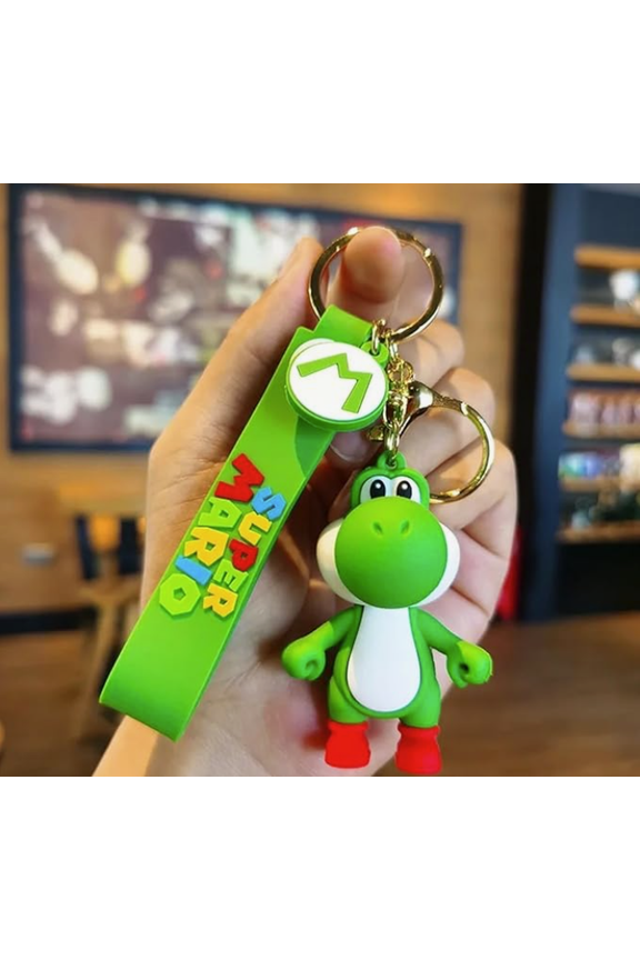 3D Silicone Cartoon Yosh Keychain
