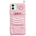 thumbnail image 1 of 3D Silicone Case Compatible with iPhone 12 Pro Max, Retro Classic Creative Soft Rubber Bumper Cover Cool Fun Protective Cute Case (Pink, iPhone 12 Pro Max), 1 of 13
