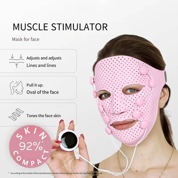 3D Silicone Facial Mask, EMS Technology, Anti-Aging, Skin Firming, Wrinkle Reduction, Nutrient Absorption, V-Shape Lift, Soothing Massage, Rechargeable, Smart Timer, SPA Facial Device