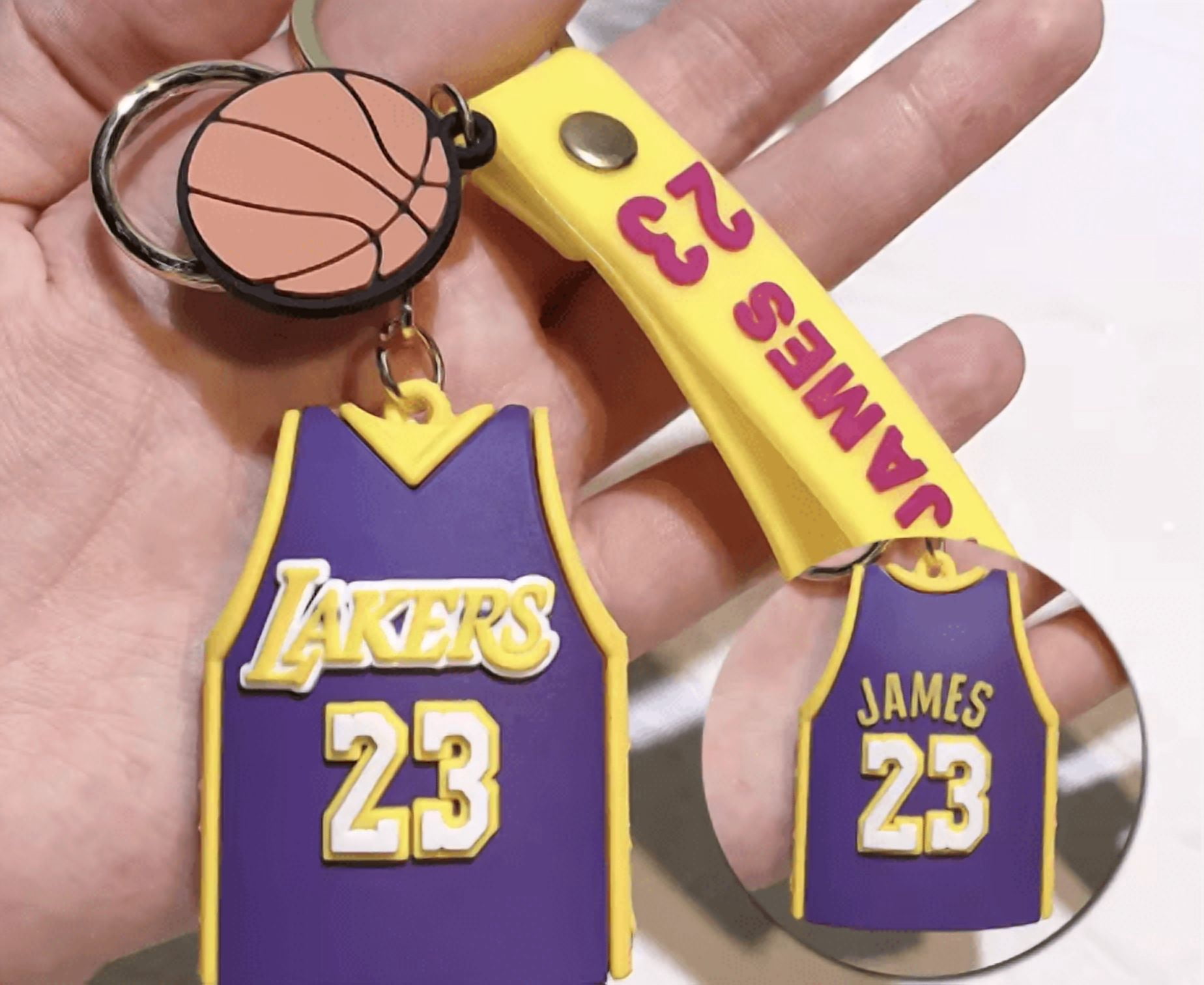 3D Silicone James Keychain- Purple - Walmart.com
