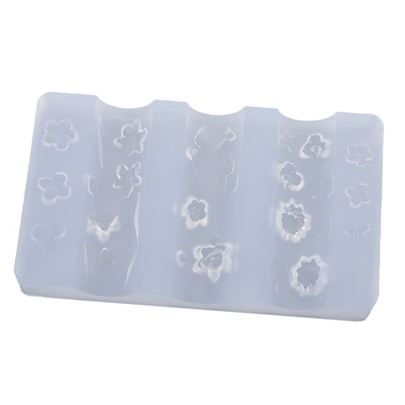3D Silicone Monet Garden Nail Mold Transparent Reusable Templates Type C for Elegant Manicure Resin Crafting and Advanced DIY Jewelry Decor 4.72x4.72x0.39 Inches / 12x12x1 cm