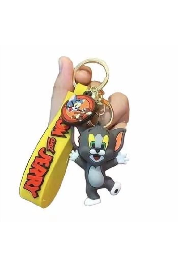 3D Silicone Tom and Jerry Keychain- TOM only