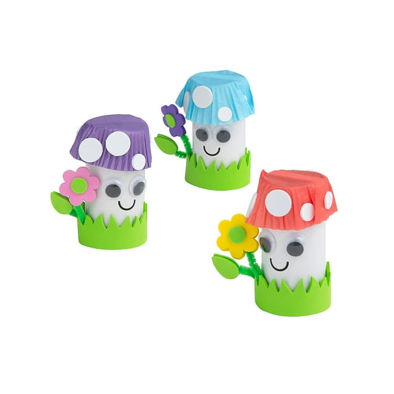 3D Silly Mushroom Craft Kit Makes 12