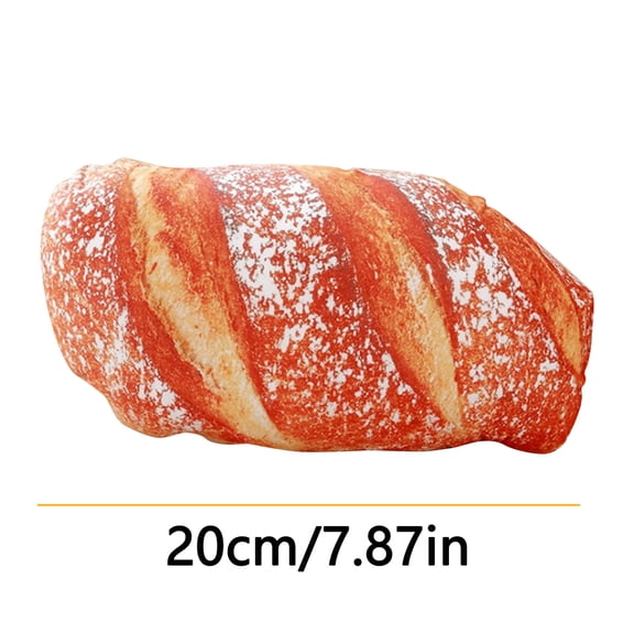 3D Simulation Bread Shape Plush Pillow,Soft Bread Food Cushion Stuffed Toy for Home Decor (A)
