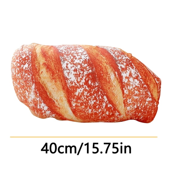 3D Simulation Bread Shape Plush Pillow,Soft Bread Food Cushion Stuffed Toy for Home Decor (B)