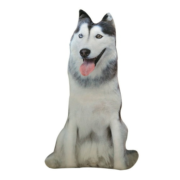 3D Simulation Dog Shaped Pillow,Funny Shiba Inu Plush Pillow Dog Stuffed Animal Chair Cushion for Hoom Decor C