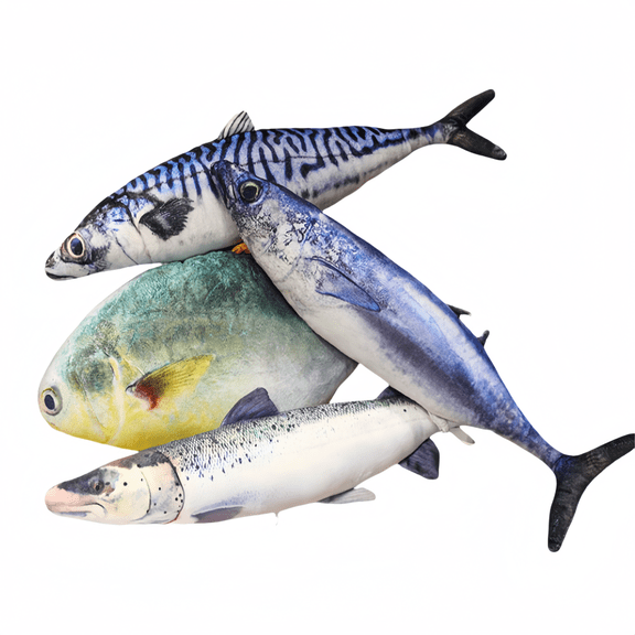 3D Simulation Fish Shaped Pillow Bedroom Plush Stuffed Toy Home Decor Creative Gift Birthday Gift 23.6''