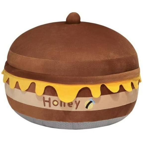 3D Simulation Honey Jar Plush Pillow, Soft Filling Cushion Kids Bedroom School Classroom Sofa Decoration