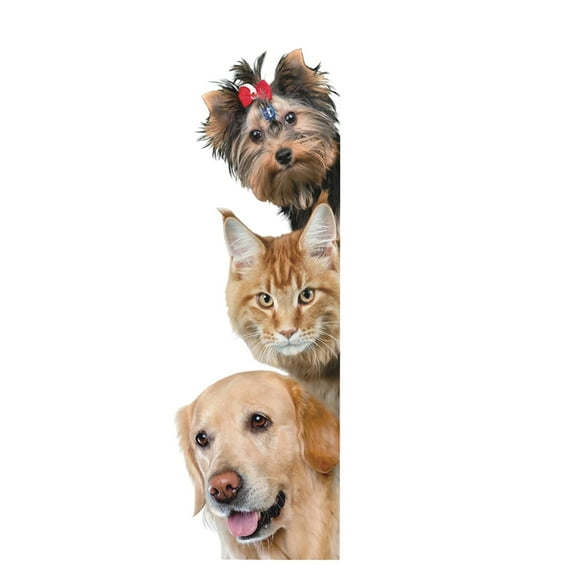 3D Kitty Dog Wall Stickers Living Room Bedroom Entrance Corner Decorative Stickers Creative Water Proof Wall Paper Wall Stickers Practical Home Decor