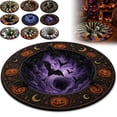 Round Skeleton Rug 3D Skeleton Vortex Halloween Rug, Round Optical Illusion Area Rug with ...