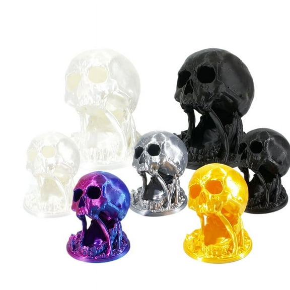 3D Skull Dice Tower Skeleton Figurines Sculpture Decorative Ornament Halloween