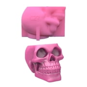 3D Skull Flowerpot Epoxy Resin Mold Plant Pot Concrete Plaster Silicone Mould
