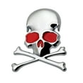 3D Skull Metal Decals Weatherproof Weather Resistant Sticker ...