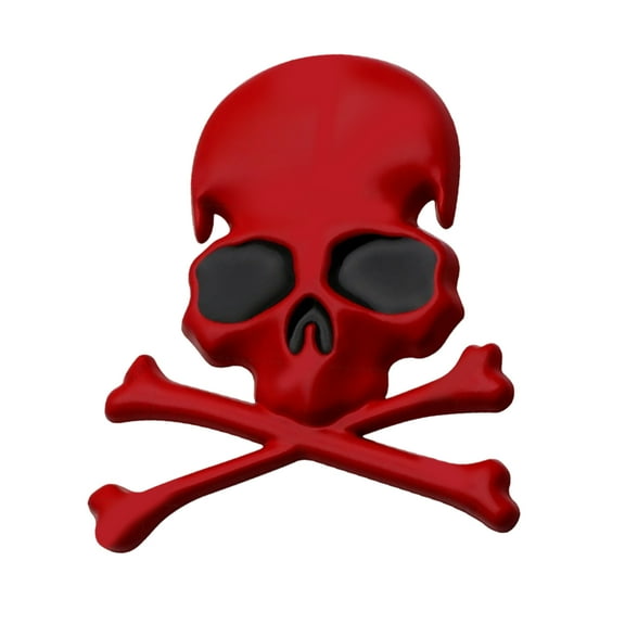 3D Skull Metal Emblems Stickers Personalizes Skeleton Designs Skull Crossbones Metal Decals for Car & Motorcycles