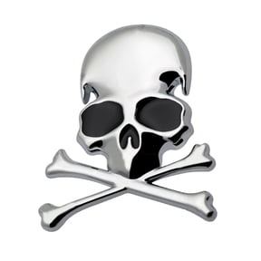 3D Skull Metal Stickers Motorcycle Badge Skull Car Emblems for Car & Motorcycles Enhances Your Ride with Unique Design