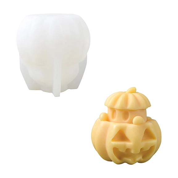 3D Skull Pumpkin Resin Mould DIY Ghost Pumpkin Candle Silicone Mold Crafts Plaster Soap Candle Mold
