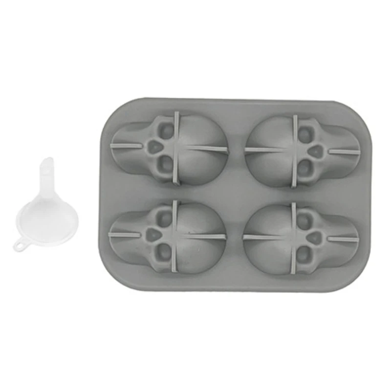 3D Skull Silicone Mold Ice Cube Tray Mould Ice Cube Maker Ice Ball Mold Whiskey Wine Cocktail Ice Cube Ice Ball Mold