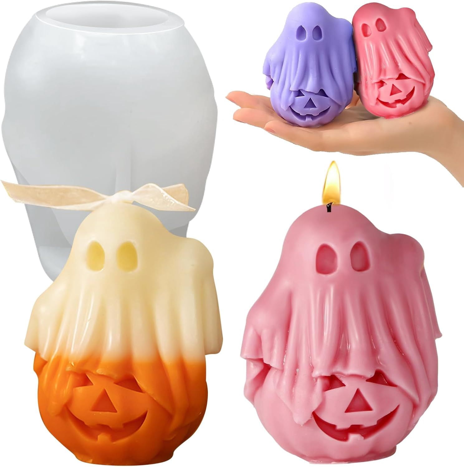 3D Skull Silicone Mold for Resin Candle Soap and Whiskey Ice Making