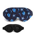 thumbnail image 1 of 3D Sleep Mask, 100% Blackout 3D Contoured Sleep Eye Mask, Comfortable & Super Soft Sleeping Mask with Adjustable Straps for Women, Men, Sleeping Travel Yoga Naps (Ocean Stars - Pack of 1), 1 of 6
