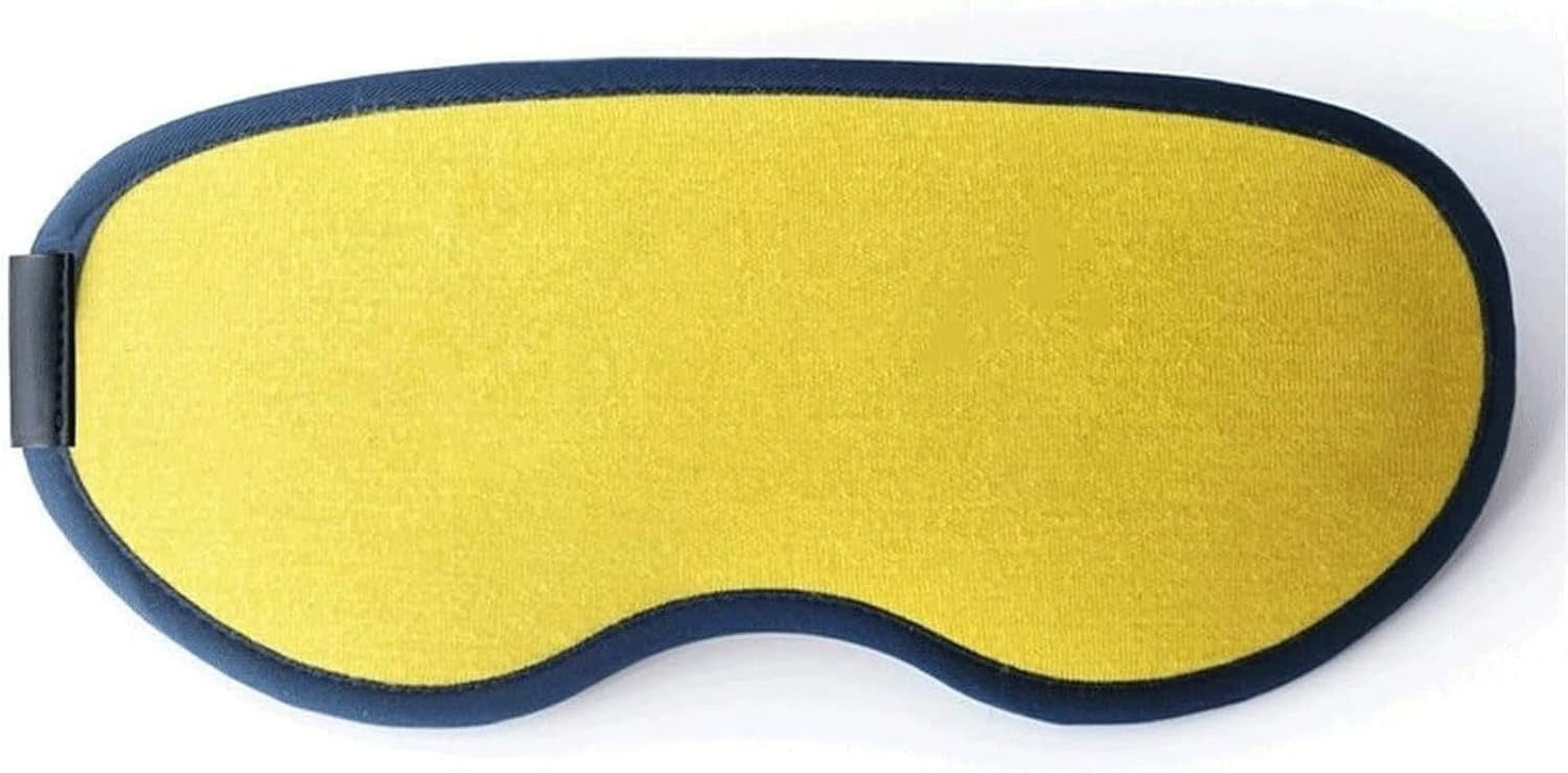 3D Sleep Mask, Sleeping Eye Mask for Women Men, Contoured Cup Night Blindfold, Luxury Light Blocking Eye Cover, Molded Eye Shade with Adjustable Strap for Travel, Nap, Yoga( Color	Yellow)