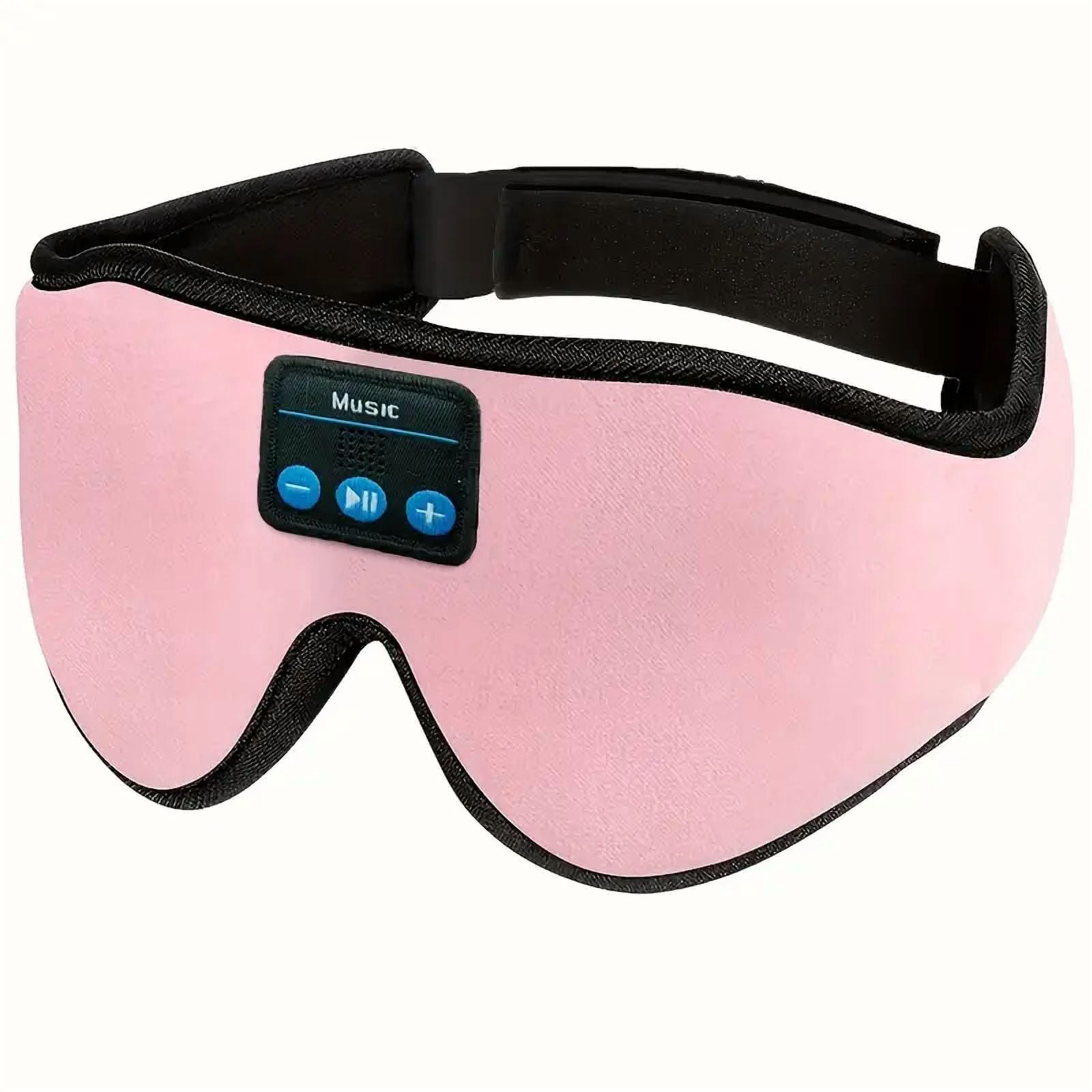 3D Sleep Mask with Bluetooth Headphones,Sleep Headphones Breathable Sleeping Headphones for Side Sleepers Best Gift and Travel,Pink