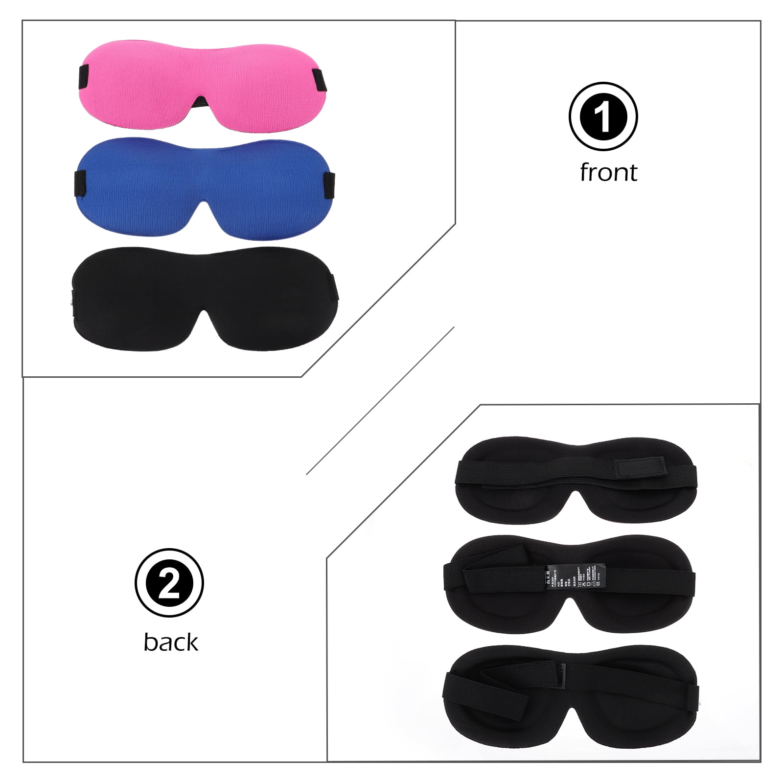 3D Sleeping Masks 3Pcs 3D Sleeping Masks Eye Patches Lightshading Eye