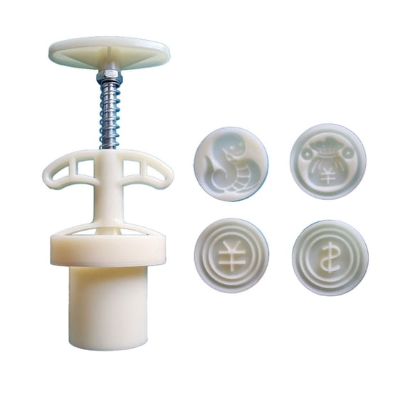 3D Snake Money Moon Cake Molds New Year Festival Moon Cake Maker Cookie Stamp Hand Pressure Moon Cake Baking Tool