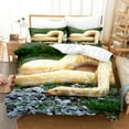 thumbnail image 1 of 3D Snake for Teens Adult Green Snake Duvet Cover Reptile Printing Bedding Set Wild Animal Quilt Cover Room ration Bedding, 1 of 5