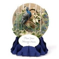 thumbnail image 1 of 3D Snow Globe - PEACOCK - All Occasion Card, 1 of 2