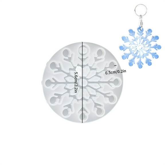 3D Snowflake Silicone Mold for Epoxy Resin, Resin Ornament Molds, Christmas Ornament DIY Craft Mold, Multi-Shape Snowflake Pendant Mould, Ideal for Making Xmas Tree Decor, DIY Resin Art Projects