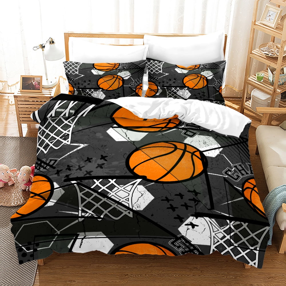 3D Soccer Print Bedding Set 3Piece Duvet Cover Sets Queen Kids Boys