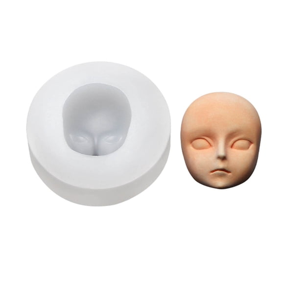 3D Soft Clay Mold Dolls Face Silicone Mold Cake Decorating Tools Chocolate Candy Cupcake Clay Soap Mold