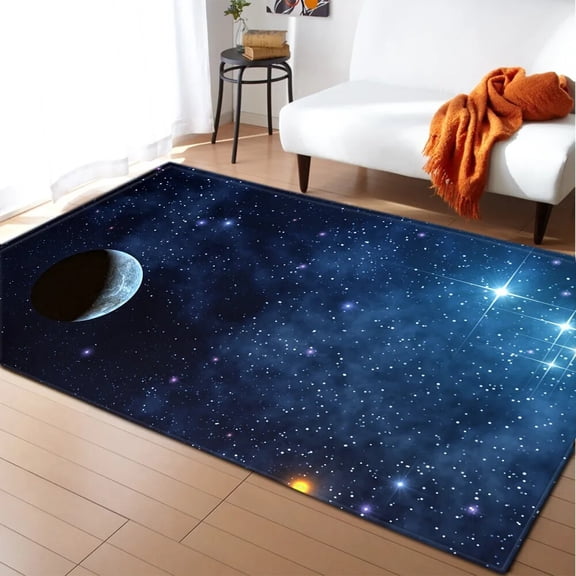 3D Solar System Children Room Carpet Space Planet Rug for Boy Bedroom Anti-slip Mat Bathroom Home Decor Play Crawling Floor Mat