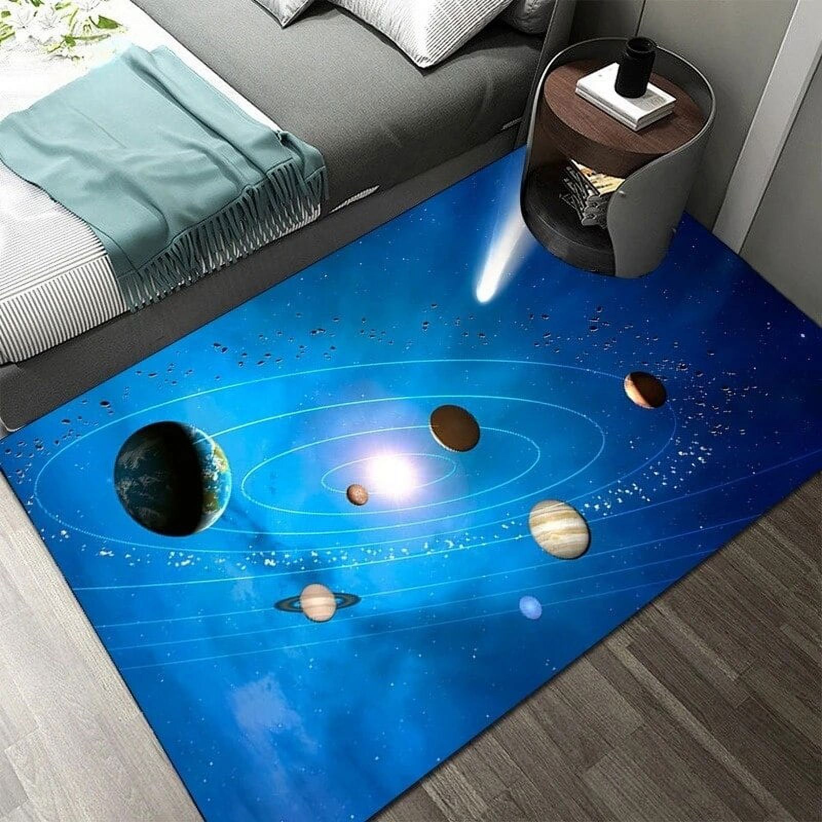 3D Solar System Children's Room Carpet Space Carpet Children's Bedroom Antislip Mat Home