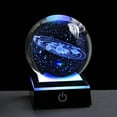 thumbnail image 1 of 3D Solar System Crystal Ball with LED Colorful Lighting Touch Base, Solar System Model Decor Science Astronomy Gifts God Bless The World Easter Religious Space Gifts Decor, 1 of 14