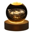 thumbnail image 1 of 3D Solar System Crystal Ball Night Light,LED Glass Ball Lamp with Wooden Base,USB Powered Starry Sky Atmosphere Light,Decor for Bedroom Childs Room Study Office Birthday Holiday Gift, 1 of 2