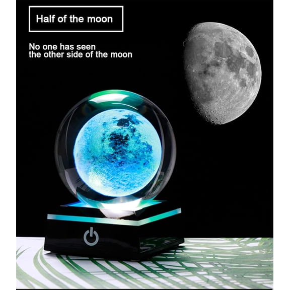 3D Solar System Model Crystal Ball 80mm 3.15inch - Outer Space Astronomy Gifts Room Decor Crystal Sphere Unique Gifts for Men Him Best Birthday Dad Physics Science Teacher Night Light Planet Lamp