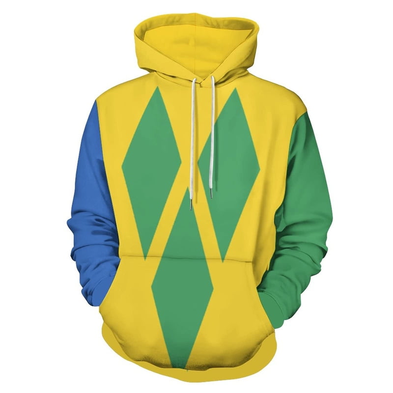 3D South Africa Flag Graphic Hoodies for Men Clothing America National