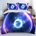 3D Space Fixed Stars Galaxy Earth Comforter Bedding Set Duvet Cover Bed