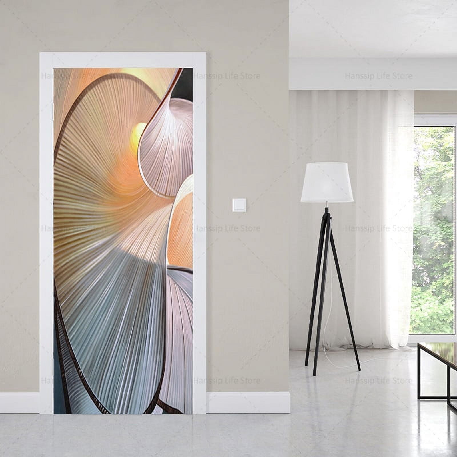3D Space Geometric Door Sticker Visual Pattern Vinyl PVC Waterproof ...