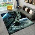 thumbnail image 1 of 3D Spaceship Spacecraft UFO Cartoon Carpet Rug for Home Living Room Bedroom Sofa Doormat r kids Area Rug Non-slip Floor Mat, 1 of 5