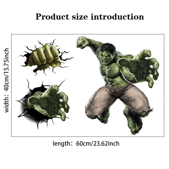 3D Spider-Man wall stickers, 3D self-adhesive paper, cartoon and animation decorative wall stickers for children's rooms