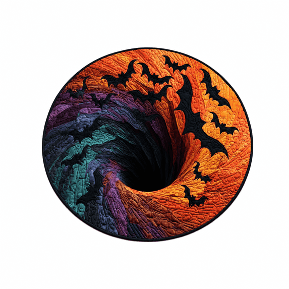 Defective Rug 3D Spooky Halloween Optical Illusion Round Area Rug, Vortex Mat with ...