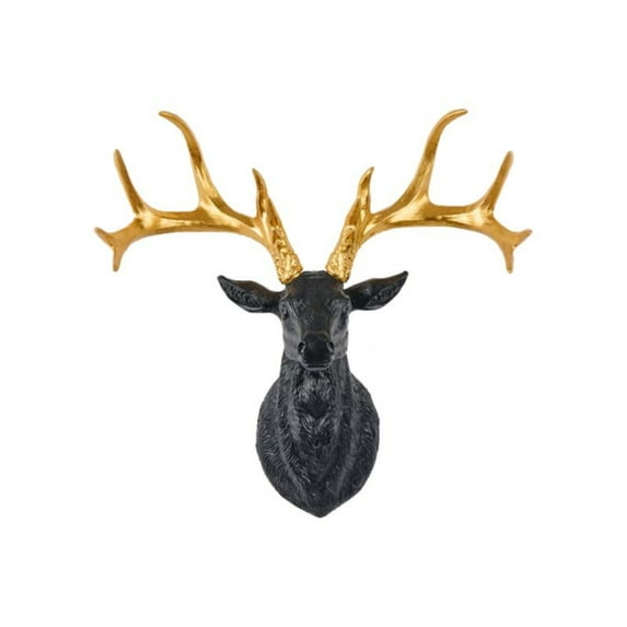 3D Stag Head Wall Sculpture - Deer Statue Artwork for Home, Gallery and Studio Wall Decoration