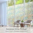 thumbnail image 1 of 3D Stained Glass Film Window Covering Sticker Non-Adhesive Removable Reflective Window, Anti-UV Sun Blocker Heat Control for Home, 17.7*39.3inch, 1 of 8